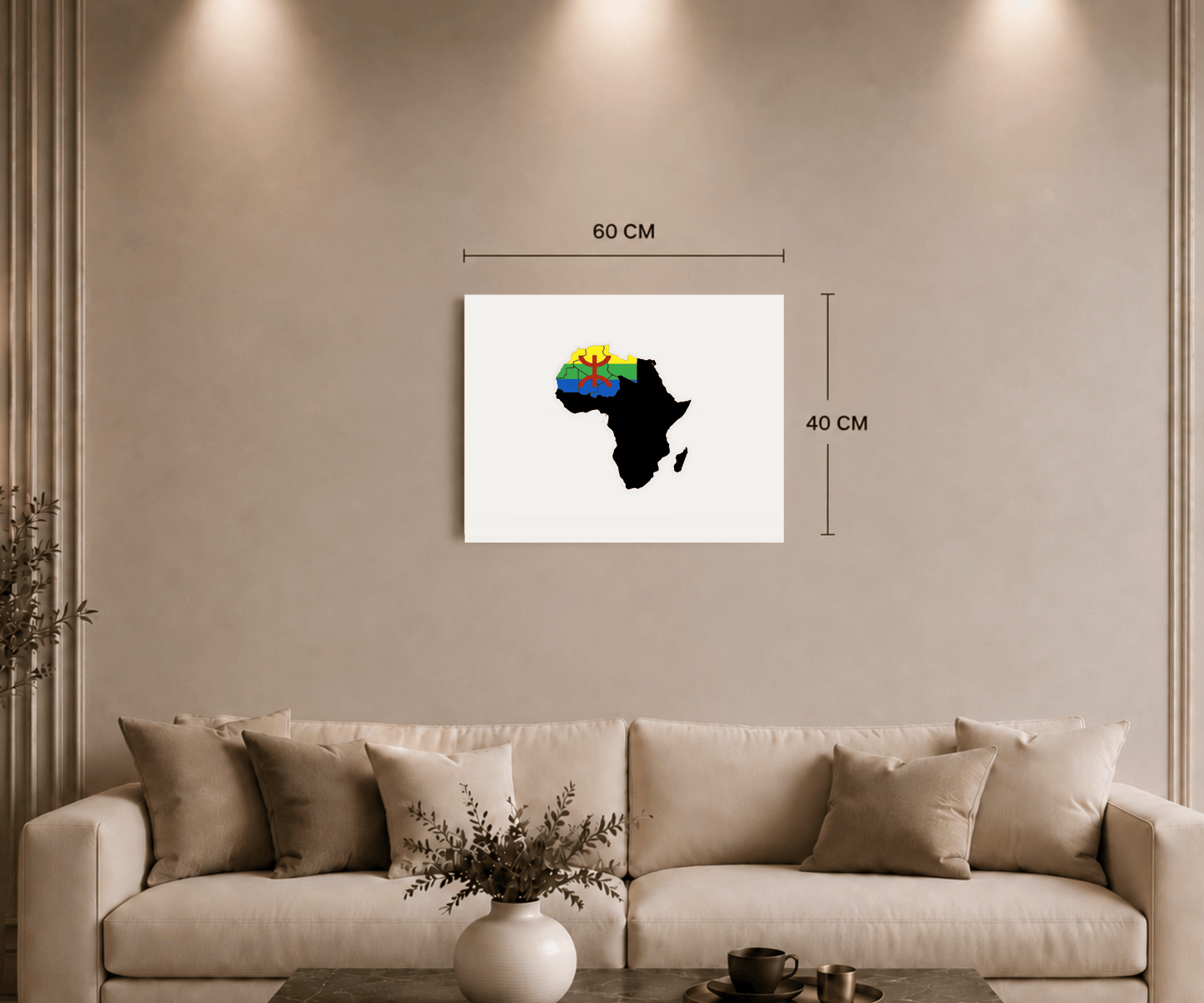 Canvas Wall Art (Tamazgha Map)