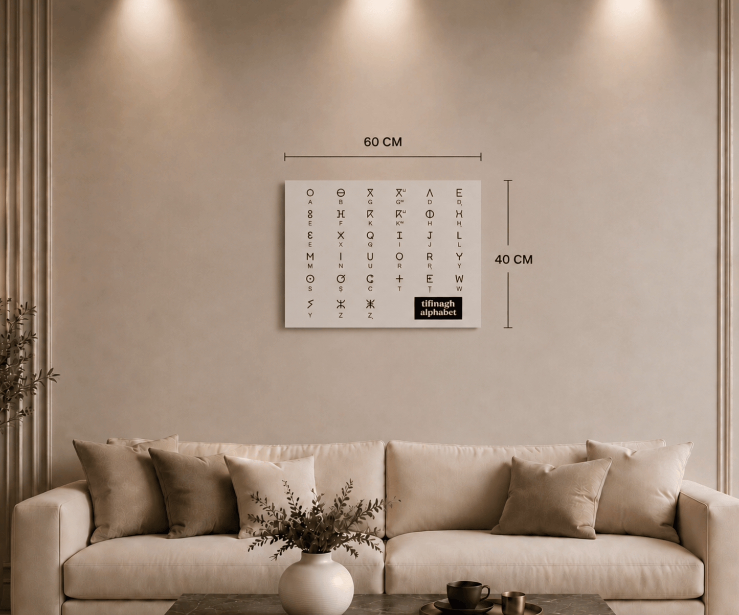 Canvas Wall Art (Tifinagh Alphabet)
